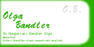 olga bandler business card